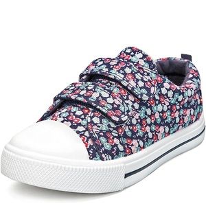 NWT Toddler Floral Sneakers with Velcro Straps